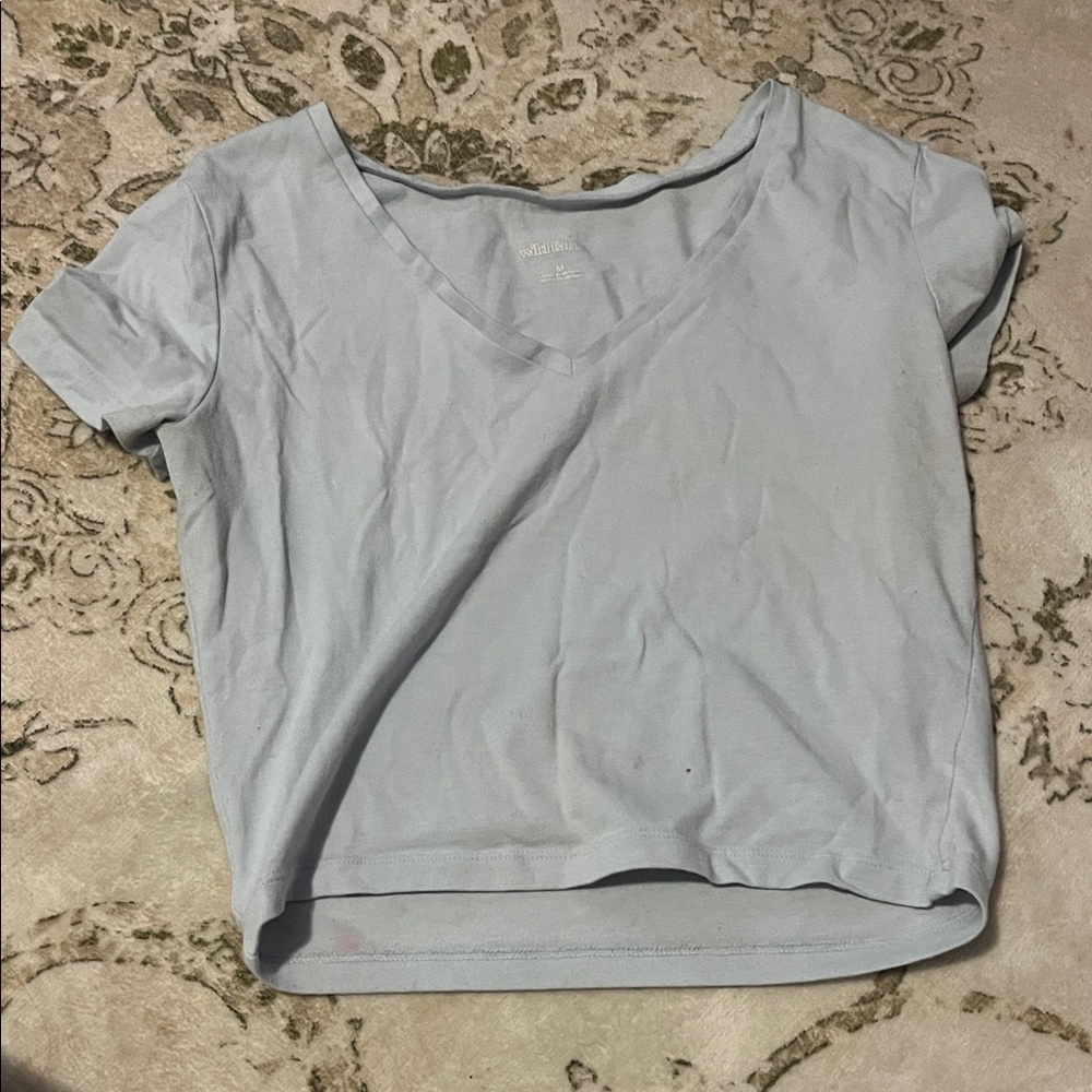 Wild Fable Sky Blue V-Neck Tee